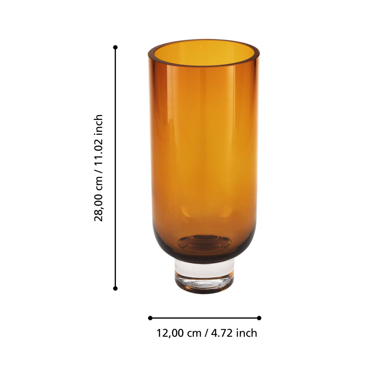 Vaas Tudiya Oranje 28x12cm