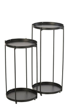 J-Line bijzettafel Rond - ijzer - zwart - L