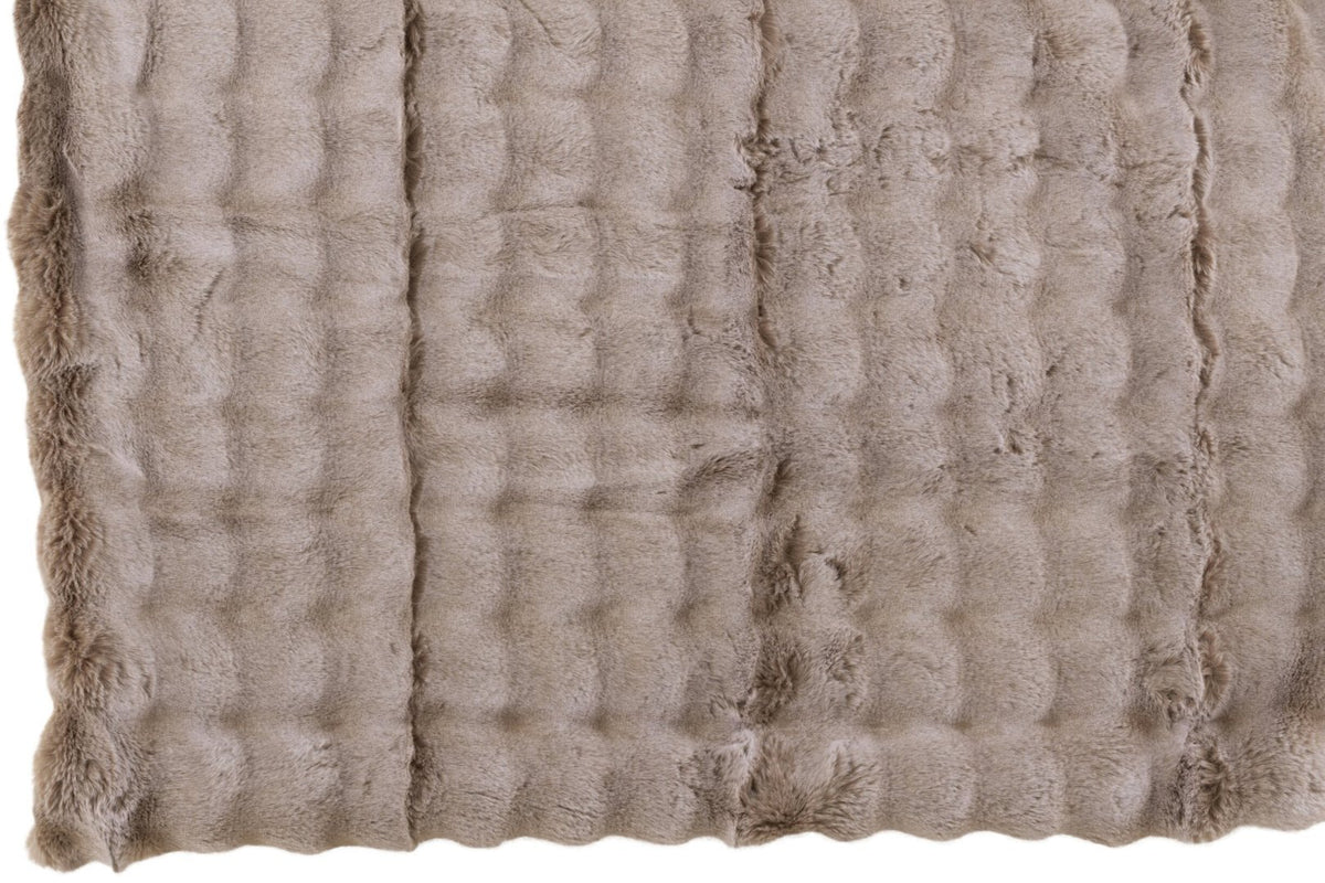J-Line Geruit Golf Polyester Taupe