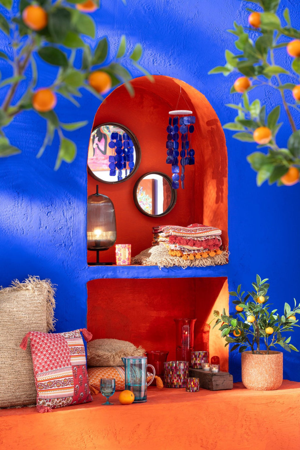 J-Line windgong Schub - schelp - blauw