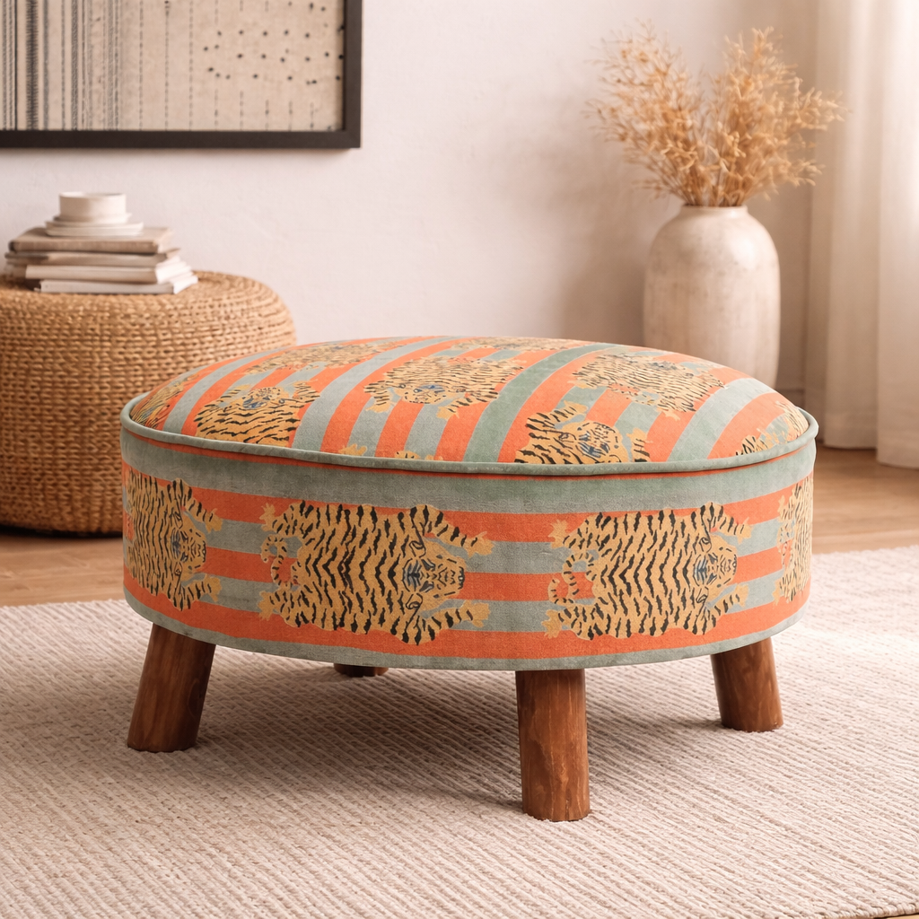 Zitkruk met safariprint - Veelkleurig -