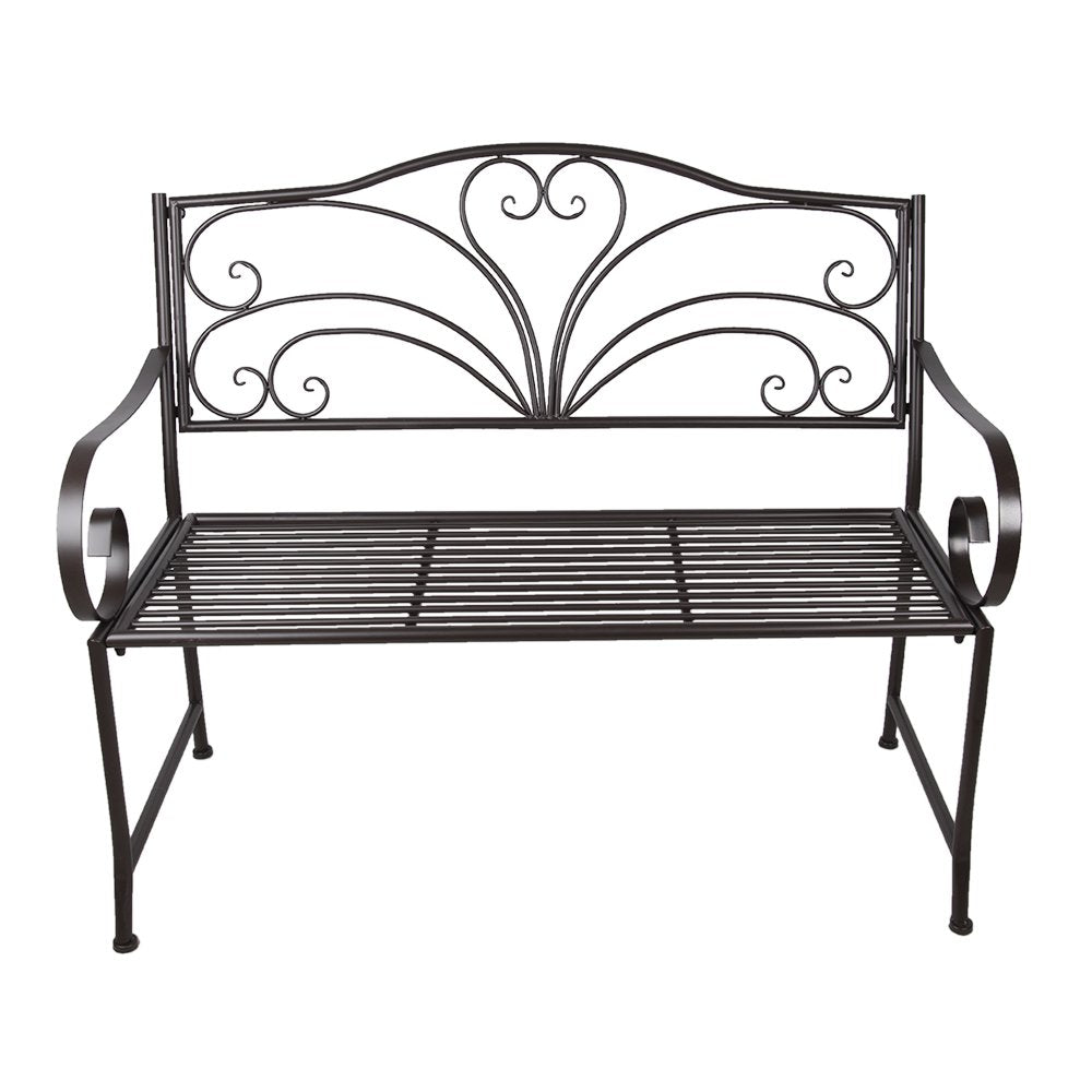 Tuinbank 117x50x98 cm Bruin Metaal Bank Buiten