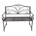 Tuinbank 117x50x98 cm Bruin Metaal Bank Buiten