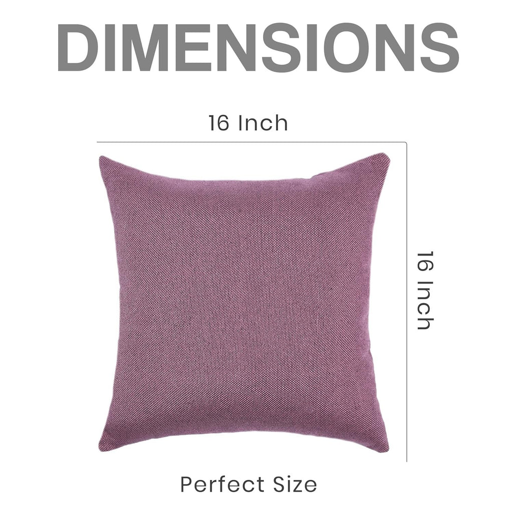 Decoratieve kussenhoezen – Huishoudtextiel – Jutestof verborgen ritssluiting – 16x16 inch 5-delige set