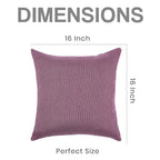 Decoratieve kussenhoezen – Huishoudtextiel – Jutestof verborgen ritssluiting – 16x16 inch 5-delige set
