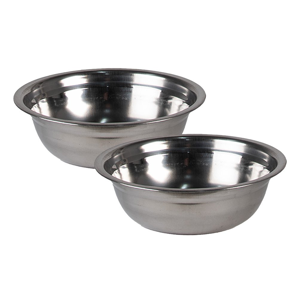 Voerbak hond 2x500 ml Wit Hout Voerbak Kat