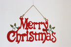Houten hanger: vrolijk kerstfeest