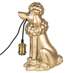 Tafellamp Hond Poedel 27x16x38 cm Goudkleurig Kunststof