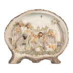 Kerstdecoratie Beeld Kerstgroep 18x4x15 cm Bruin Kunststof