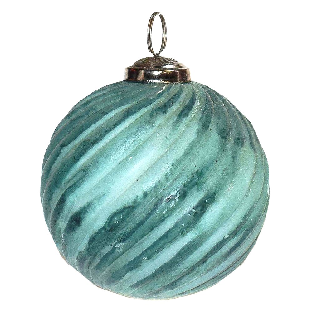 Kerstbal Ø 7 cm Groen Glas Kerstdecoratie