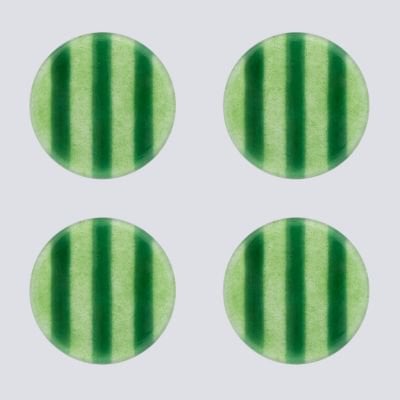 Artisano Onderzetters Set van 4 10 Groene Strepen