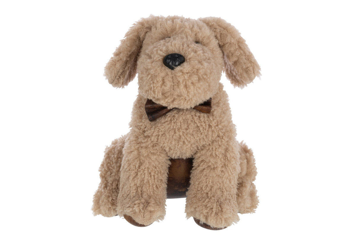 J-Line deurstopper Hond - polyresin - beige