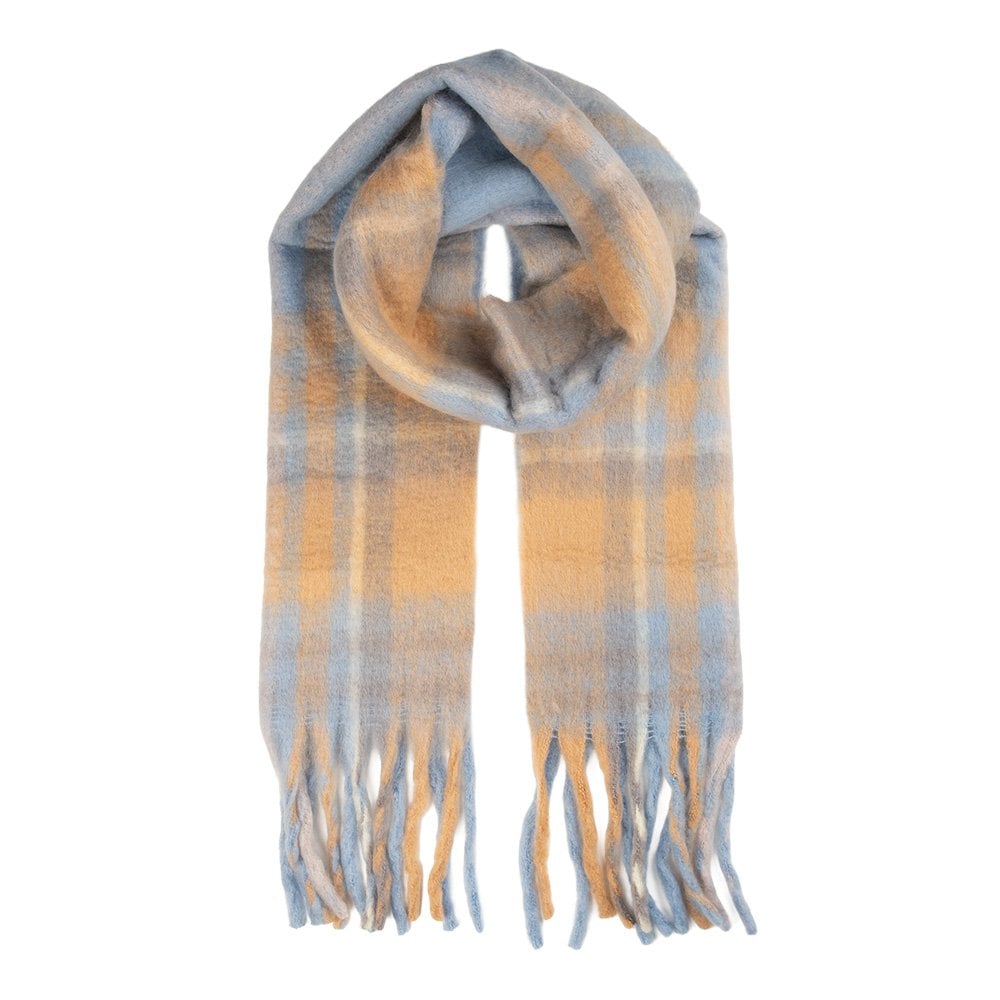 Wintersjaal Dames 50x210 cm Blauw Textiel
