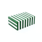 Groen Gestreepte Hars Opbergdoos Moderne MDF Decor Organizer