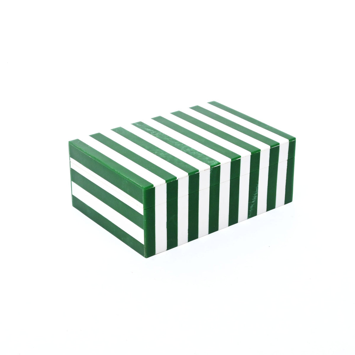 Groen Gestreepte Hars Opbergdoos Moderne MDF Decor Organizer