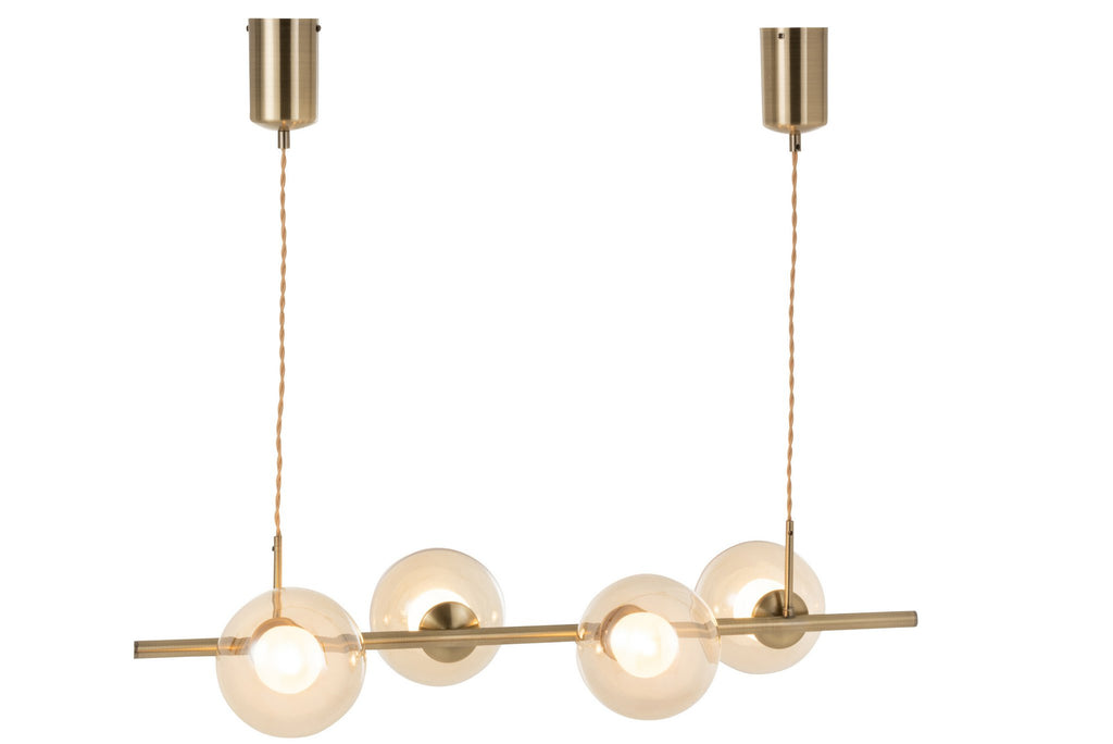 J-Line hanglamp Yuks 4 Lampen - staal - gou