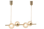 J-Line hanglamp Yuks 4 Lampen - staal - gou