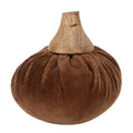 Decoratie Pompoen Ø 9x8 cm Bruin Polyester