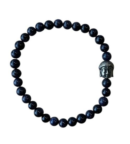 Dames armband Blauwvloed met boeddhakraal