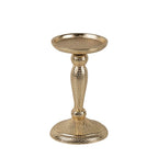 Kandelaar gehamerd champagne goud 16,5x10cm