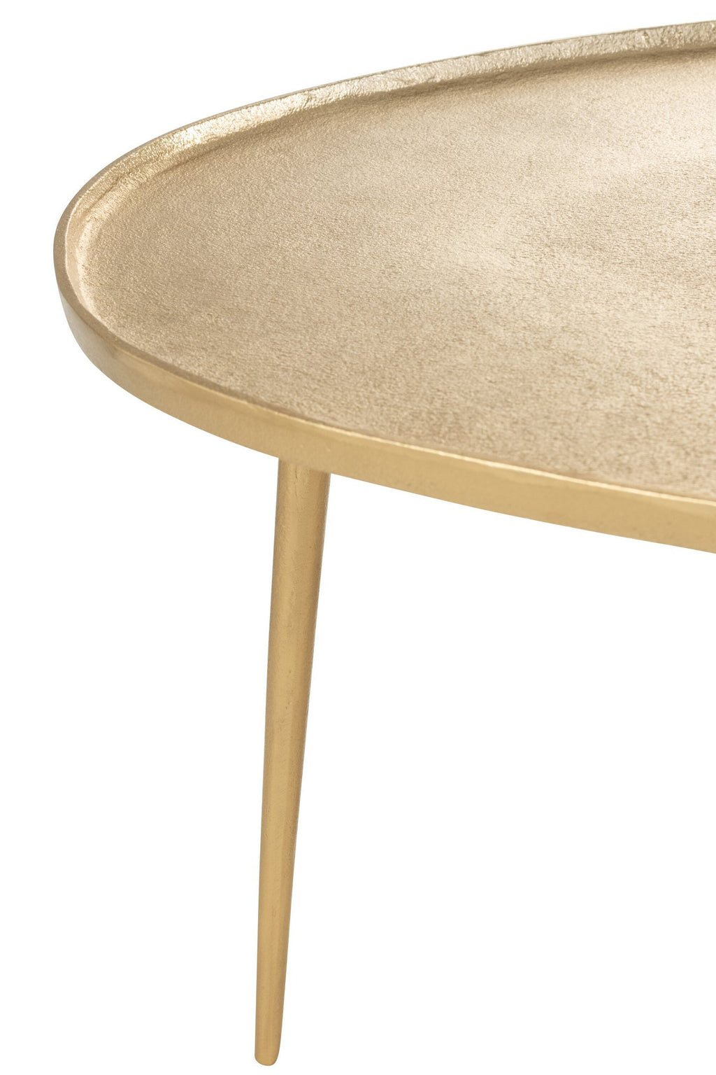 J-Line bijzettafel Vinta - aluminium - goud - set van 2