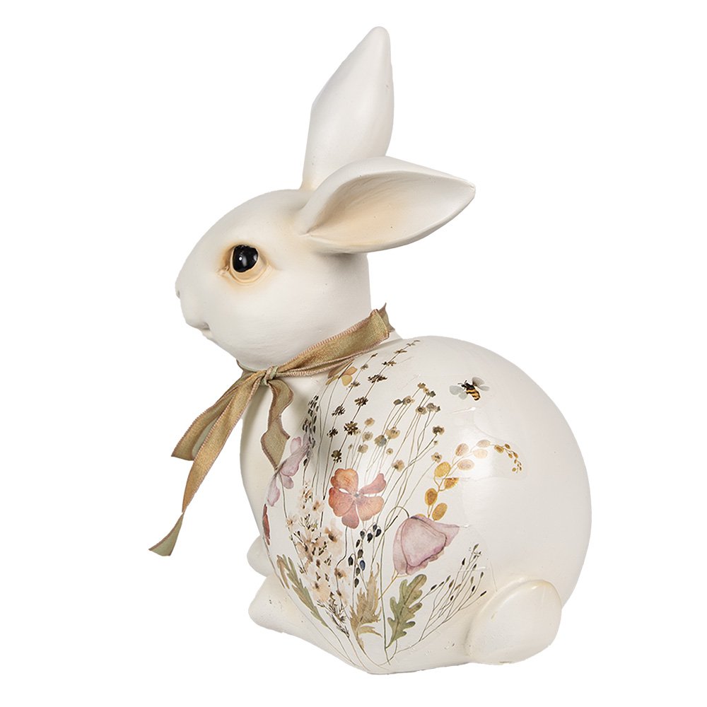 Beeld Konijn 20 cm Beige Polyresin Paasdecoratie