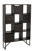 J-Line kast Met Lades - gerecycleerd hout - zwart