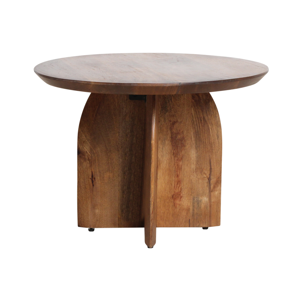Bullnose bijzettafel mangohout Ø55 cm