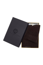 Artemis Beanie & Scarf Wol Set Brown-Ecru