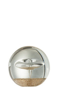 J-Line Presse Papier Ring Goud Glas Large