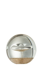 J-Line Presse Papier Ring Goud Glas Large
