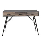 Sidetable Grijs, IJzer en Hout 116x40x80 cm
