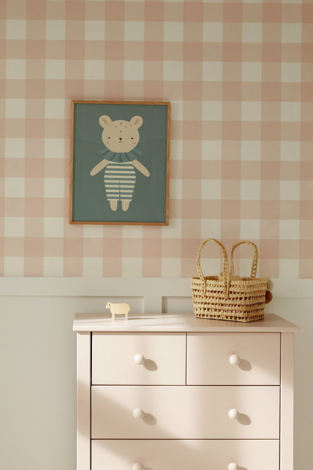 Kinderposter Beer Lorem - Blauw, Eco-papier en verpakking