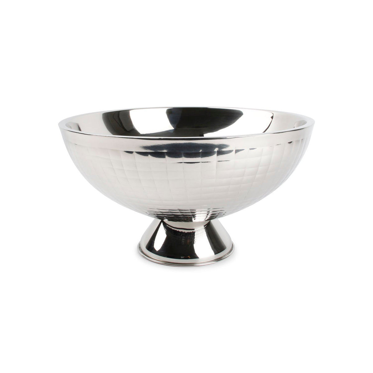 Champagnekoelerkuip 32xH16cm patroon zilveren staaf