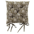 Dutch Decor Joelle - Stoelkussen 40x40 cm - Bloemmotief - Met striklinten - Groen Mos - Groen