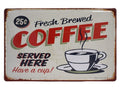 Coffee Retro Wandbord 20x30