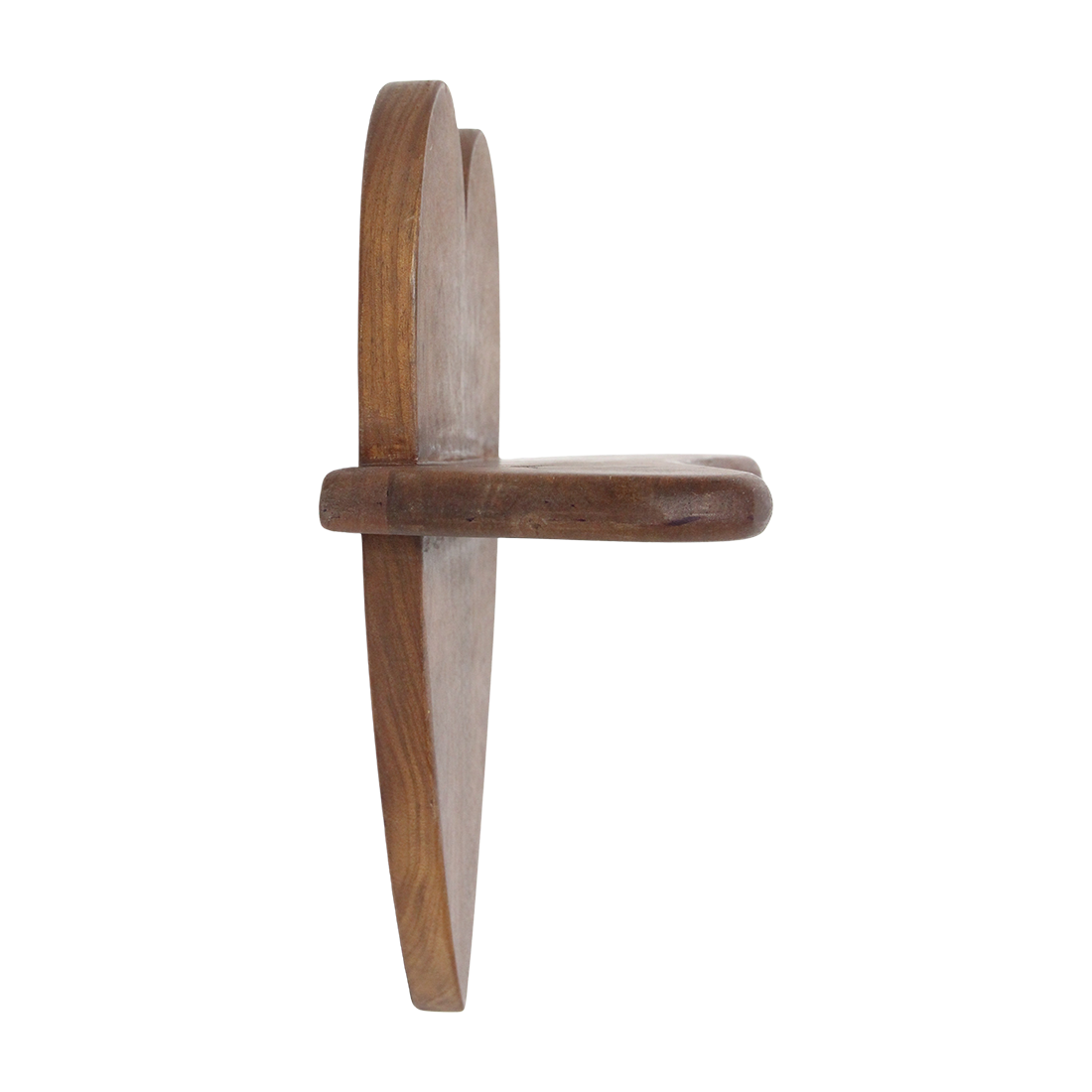 Bullnose mangohouten wandplank Heart