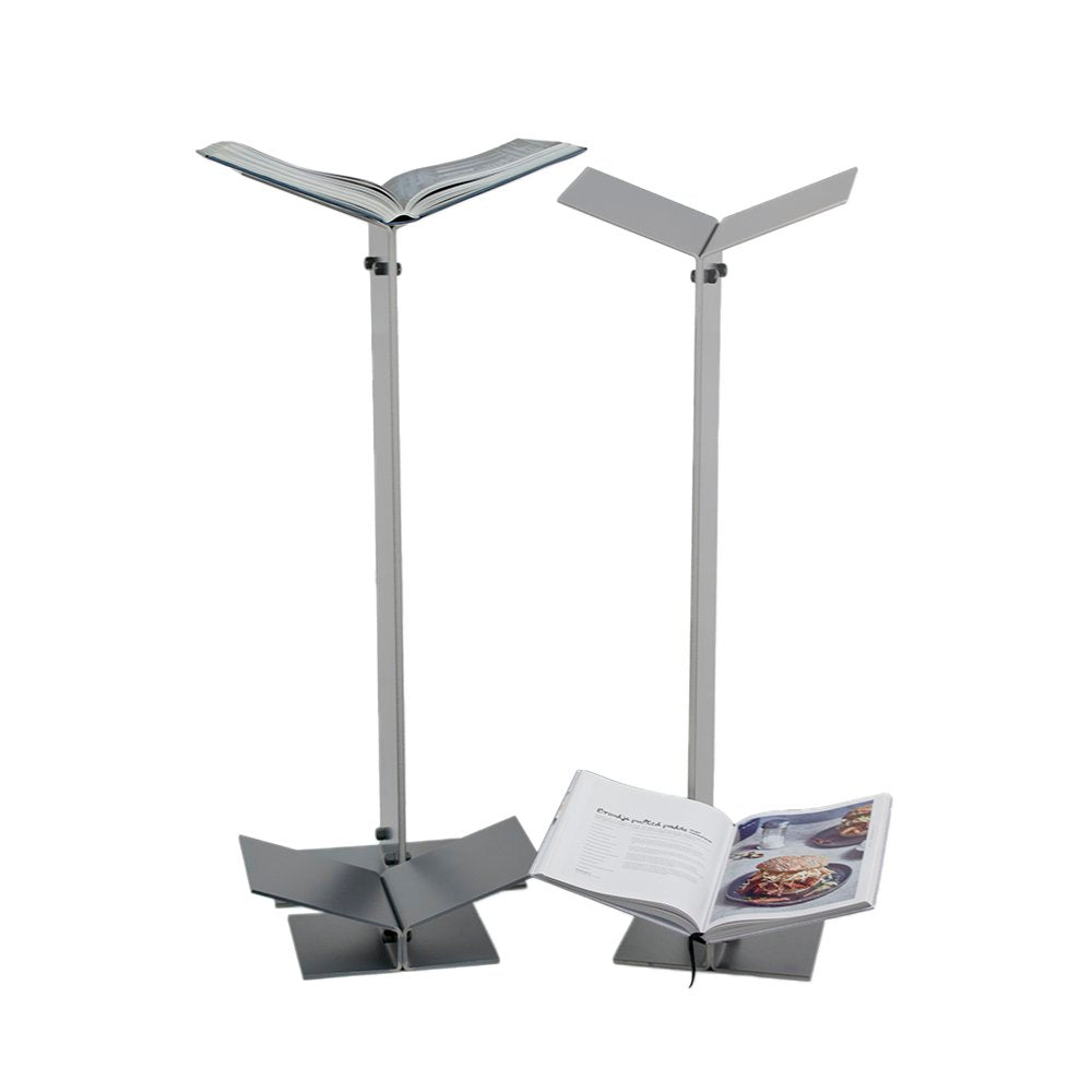Y-Bookstand - recht laag - blauwstaal