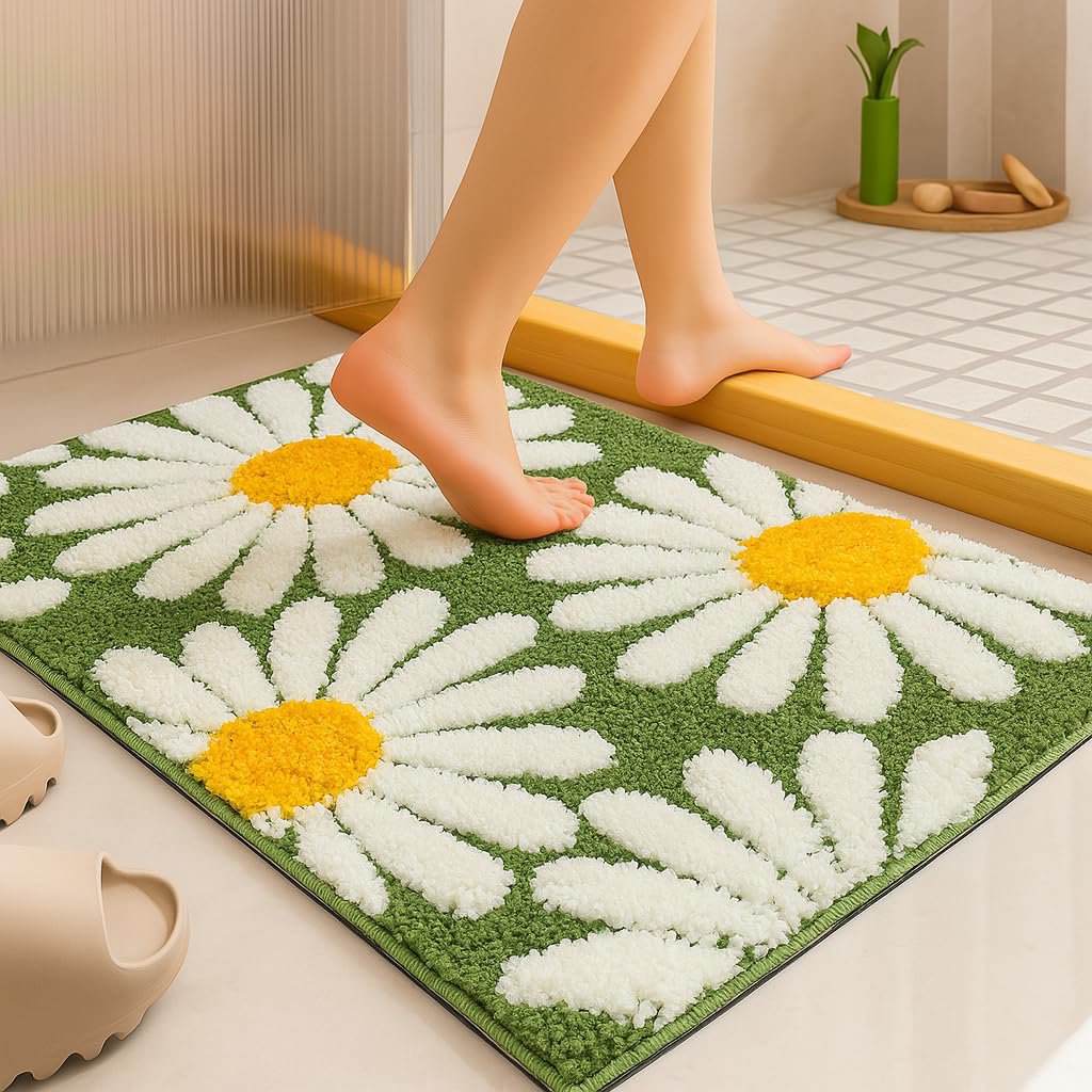 Bloem superzachte microvezel 2000 GSM-badmat (40x60 cm) 1 stuk | Superabsorberend antislip badkamertapijt
