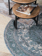 Vloerkleed Heris Green 10 Rond ø120 cm