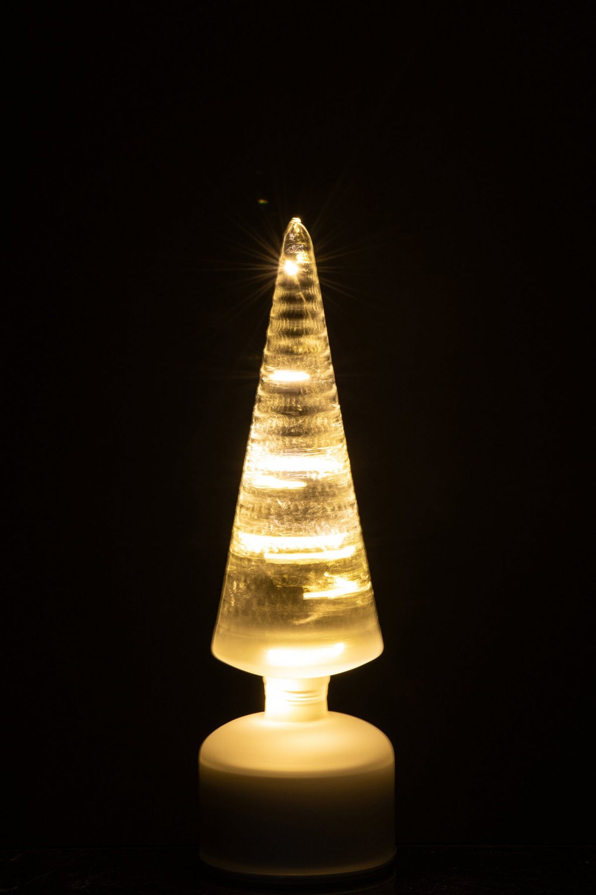 J-Line draaiende LED-boom - glas - transparant - S