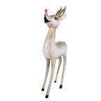 Kerstdecoratie met LED-verlichting Hert 28x10x55 cm / 2xAAA Beige Metaal