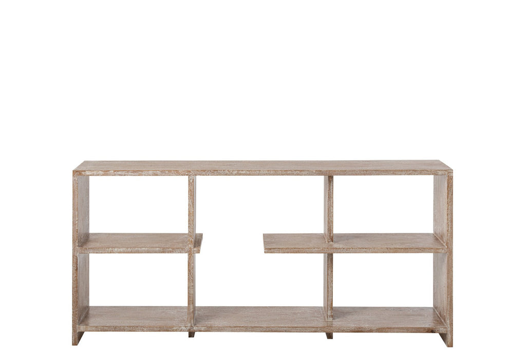 J-Line boekenkast - mangohout - gebroken wit