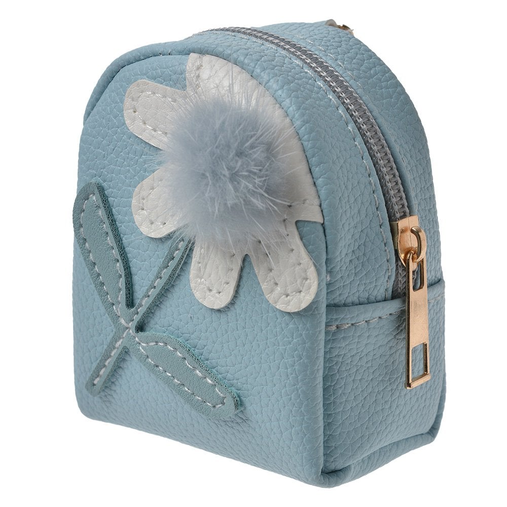 Sleutelhanger klein tasje Blauw Synthetisch