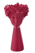 J-Line bloempot Hoofd - polyresin - fuchsia - L