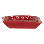 Dinerbord Huis 15x19x3 cm Rood Keramiek