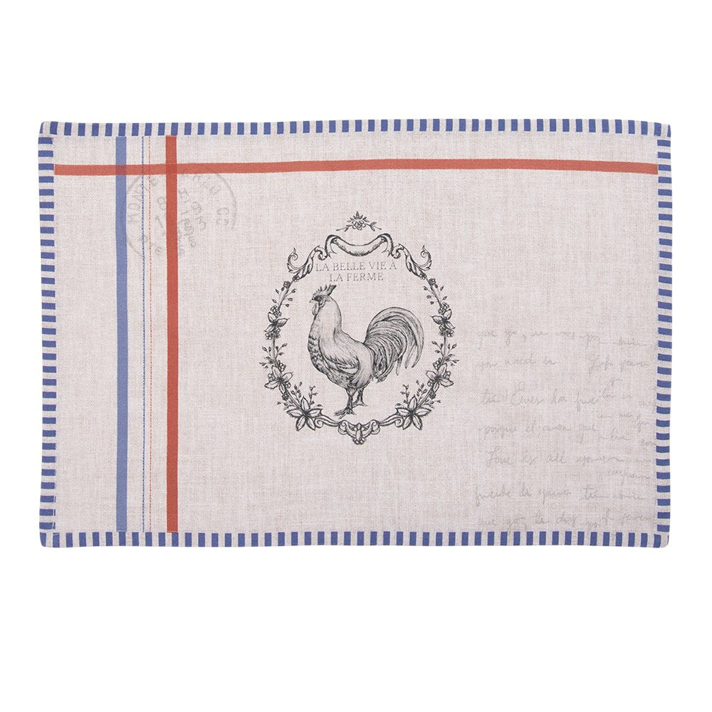 Placemats Set van 6 48x33 cm Beige Katoen Haan Tafelmat