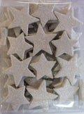 Foam sterren glitter 48st 4/5cm wit