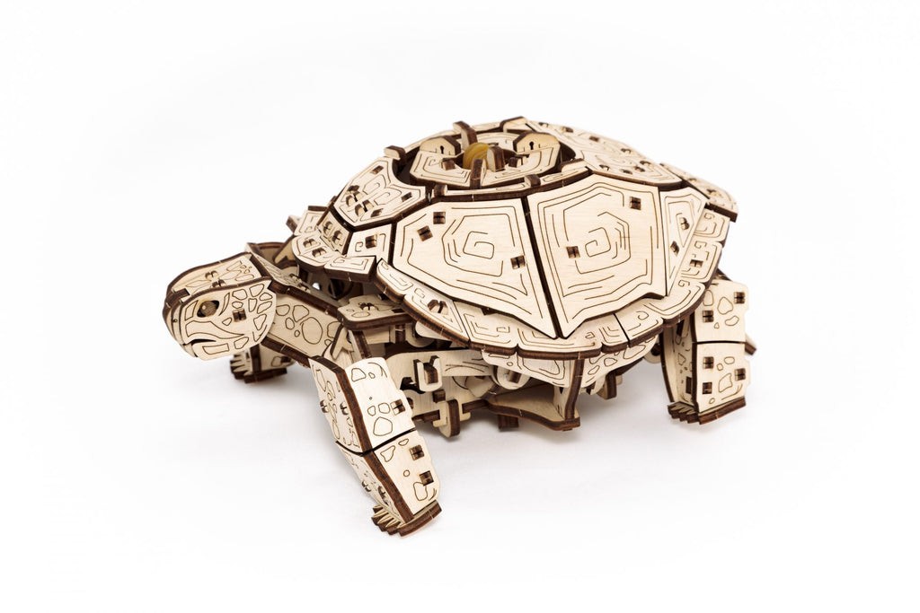 Eco Wood Art (EWA) 3D Mechanische Puzzel Schildpad/ Turtle, 976, 22,3x16,5x11,6cm