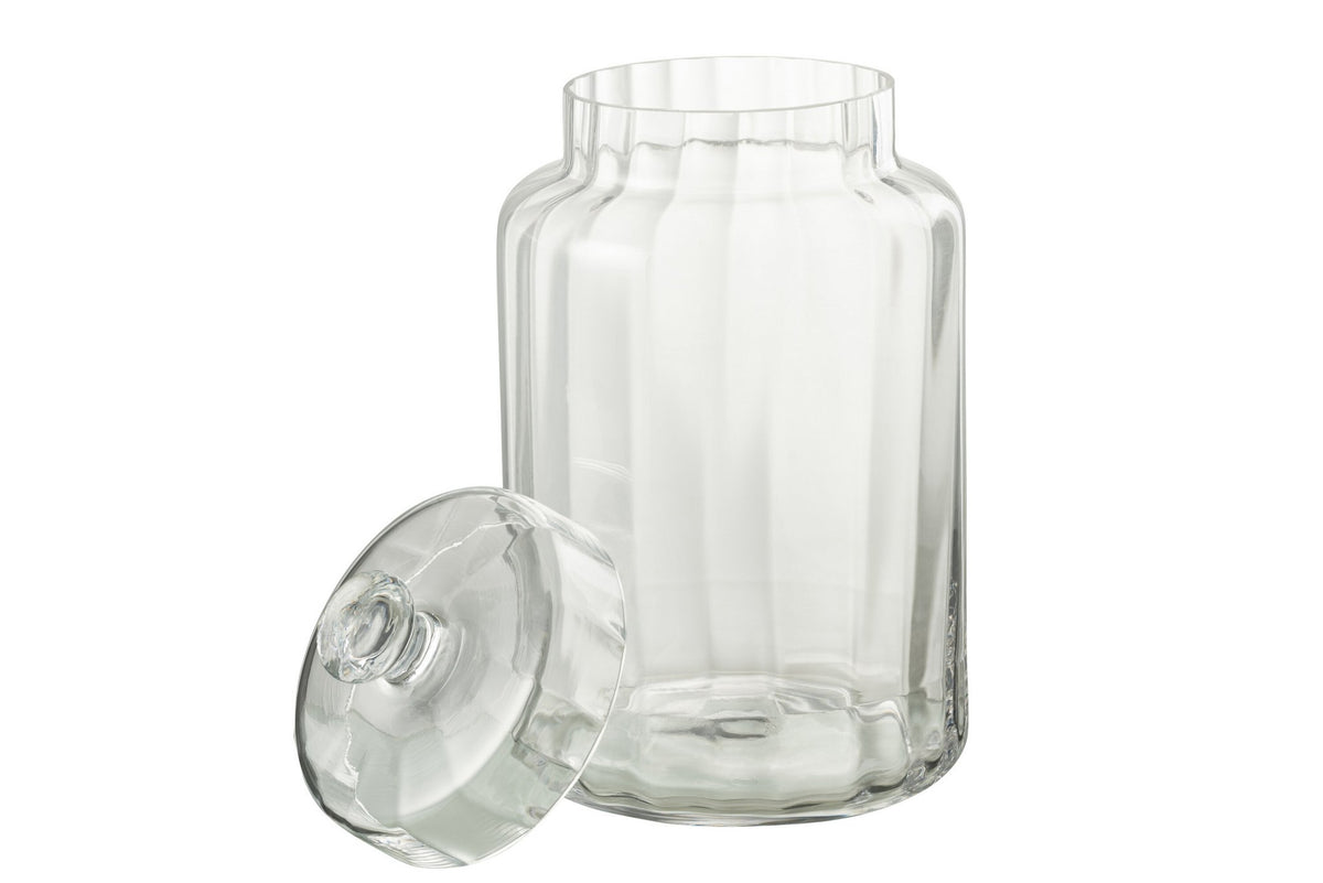 J-Line Voorraadpot Elia Glas Transparant Large